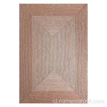 Desain Coklat Polypropylene Indoor dan Outdoor Woven Rug